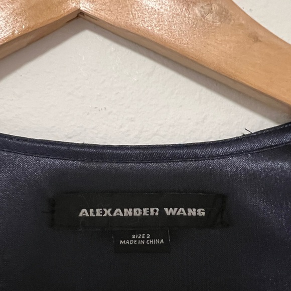 Alexander Wang Midnight Blue Sequin Mini Cowl Neck Cocktail Dress - Picture 3 of 9